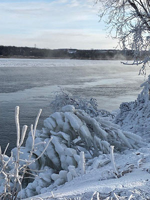 Missouri River near Leland Olds Station