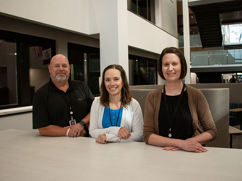 Stanley Moss, Melinda Weninger, and Jen Feigitsch