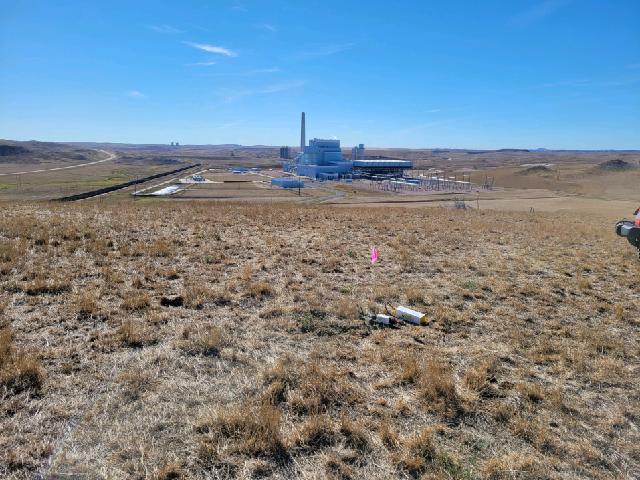 monitoring system with power plant in the backgaround