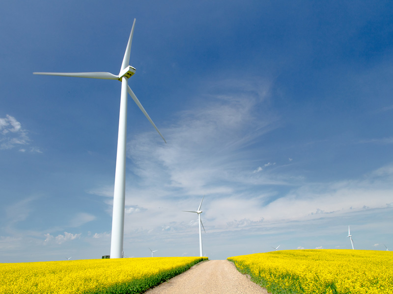 Turbines at Prairie Winds North Dakota