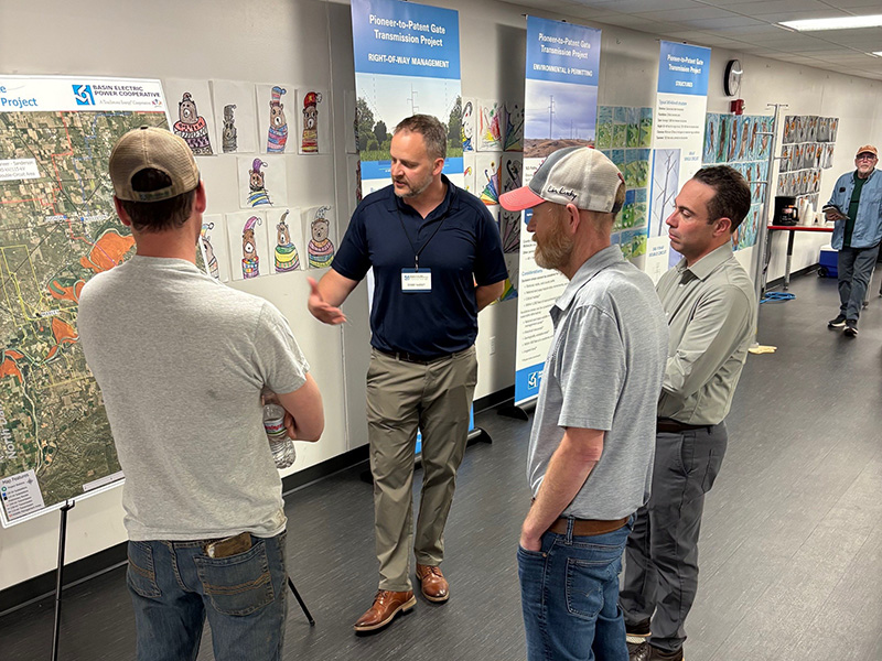 People talking at an open house