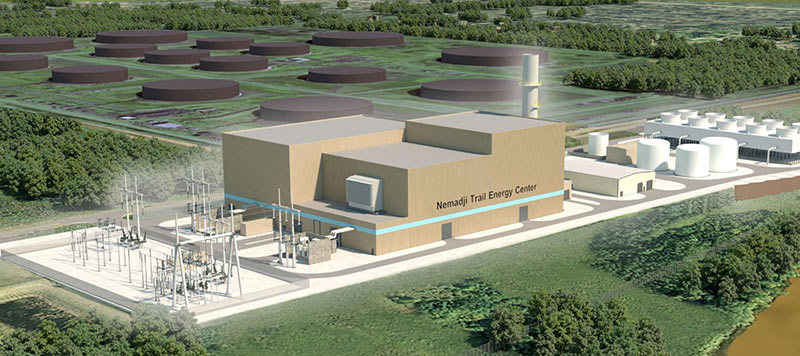 artist rendering of power plant