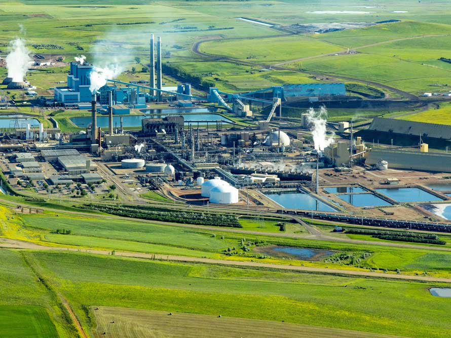 Aerial shot of Dakota Gasification Company