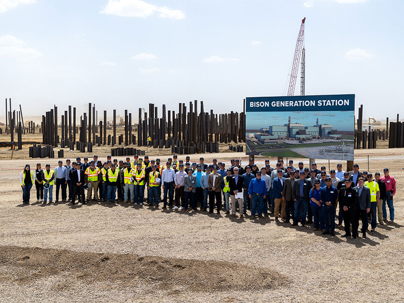 Basin Electric leaders and partners break ground at Bison Generation Station.