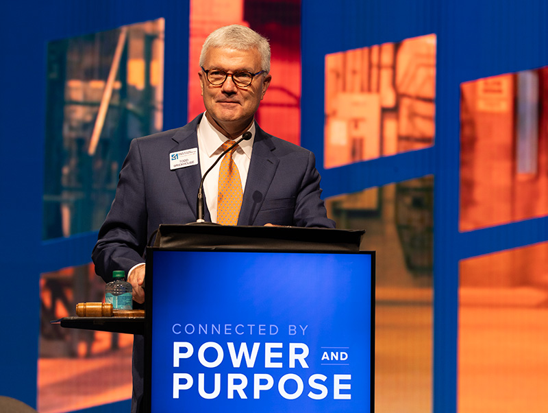 Todd Brickhouse on stage at 2026 Annual Meeting