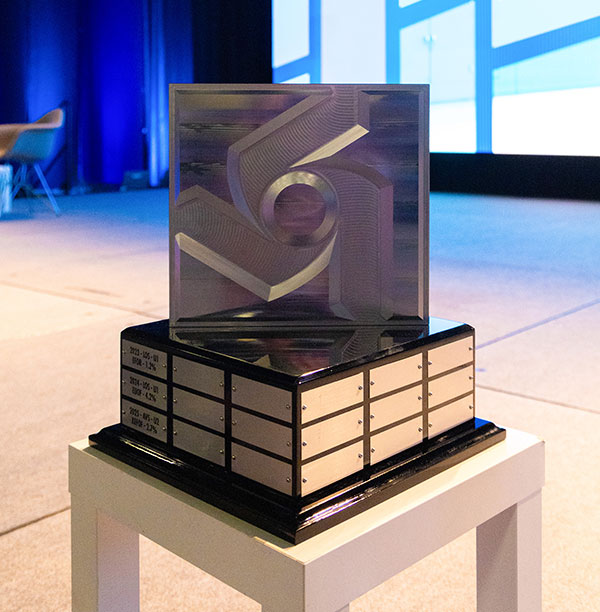 Photo of the Untarnished Turbine Award
