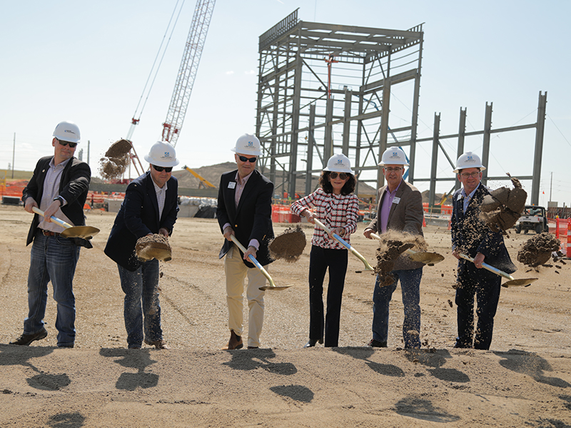 people at groundbreaking